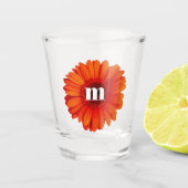 Verre A Shot Gerbera Daisy Monogramme initial (Devant)
