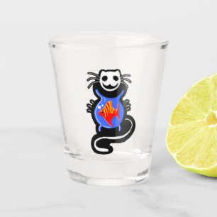 Verre A Shot Ghost Kitty Chat Vitre