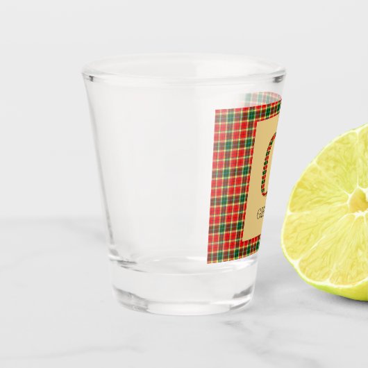 Verre A Shot Gibbs Tartan Monogramme G (Gauche)
