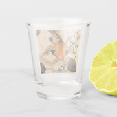 Verre A Shot Giraffe romantique avec Rose vitrage (Dos)