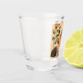 Verre A Shot Giraffe romantique avec Rose vitrage (Gauche)