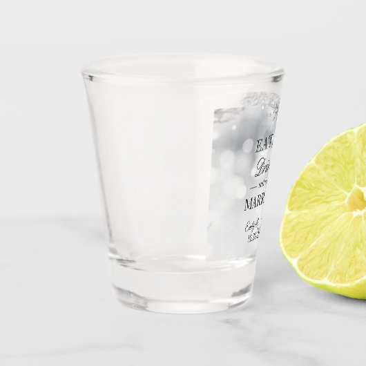 Verre A Shot Glace d'hiver | Mangez Boire Soyez Marié Mariage (Gauche)