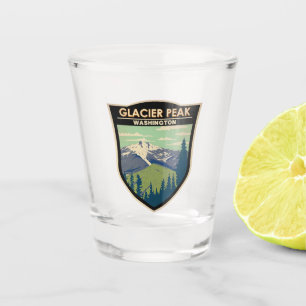 Verre A Shot Glacier Peak Washington Travel Art Vintage