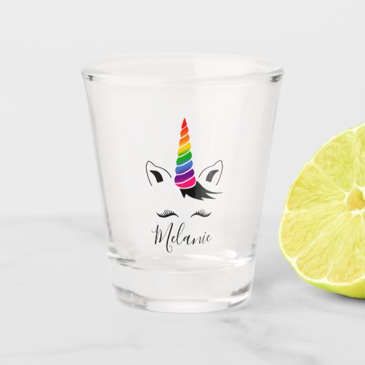 Verre A Shot Glam Rainbow Unicorn (Devant)