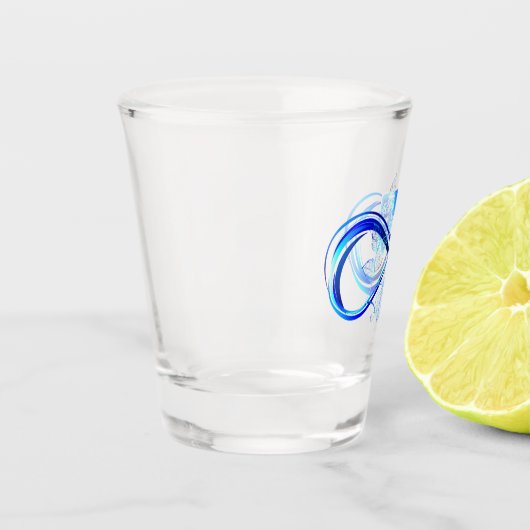 Verre A Shot Glowing infinity with blue rose (Gauche)