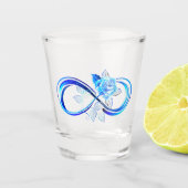 Verre A Shot Glowing infinity with blue rose (Devant)