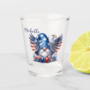 Verre A Shot Gnome Patriotique et Célébration Américaine de l'A