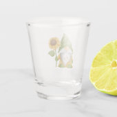 Verre A Shot Gnome tenant un tournesol sur un (Dos)
