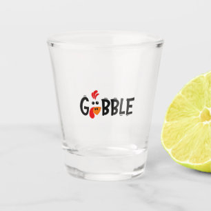 Verre A Shot Gobble Funny Thanksgiving Turquie fête