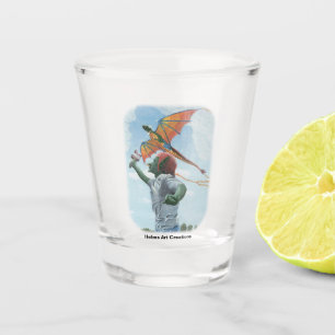 Verre A Shot Goblin Volant Arc-en-ciel Dragon Imaginaire Tiré v