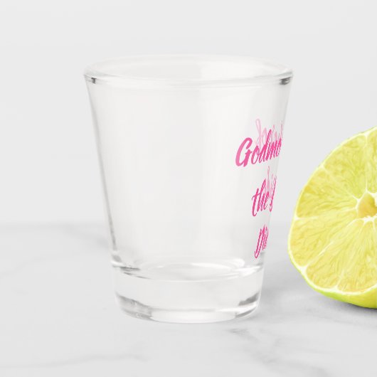 Verre A Shot Godmère de la mariée rose Mariage de nom personnal (Gauche)