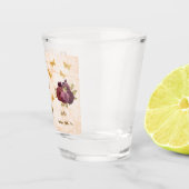 Verre A Shot Gold 70 Numéro de ballon, Bijoux Rose, Papillon (Droite)