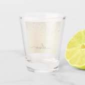 Verre A Shot Gold Parties scintillant Girly Luxe Moderne Monogr (Dos)