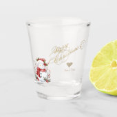 Verre A Shot Gold Parties scintillant Heart Snowman (Devant)