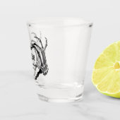 Verre A Shot Gothic Halloween Skull Hand Heart Black Wedding (Droite)