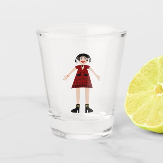 Verre A Shot Gothique Halloween Vampire Lady (Devant)
