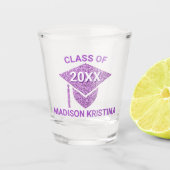 Verre A Shot Grad Glam violet Casquette Personnalisé Chic Éléga (Devant)