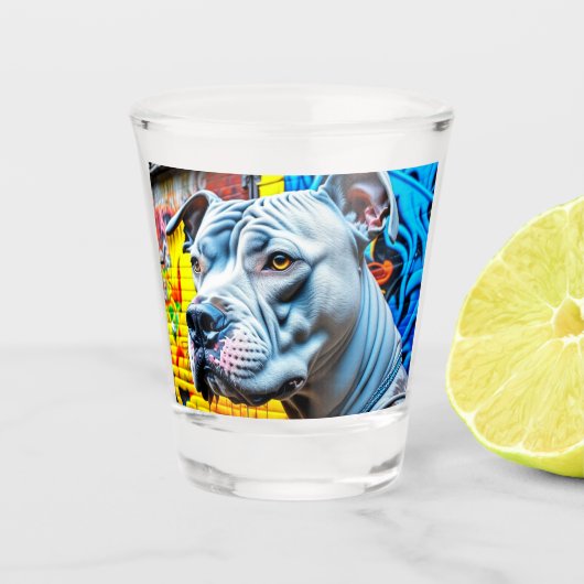 Verre A Shot Graffiti Street Art City Pitbull Lover (Devant)