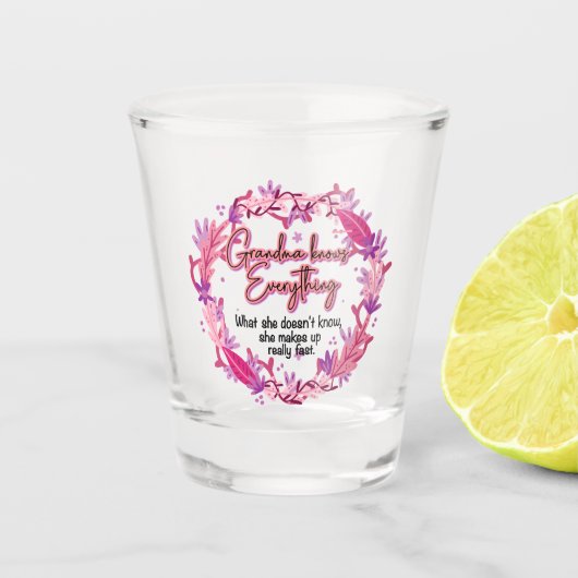 Verre A Shot Grand-mère sait tout (Devant)
