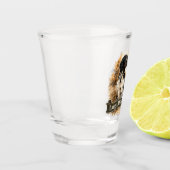 Verre A Shot Grand Münsterländer avec Faisan (Gauche)