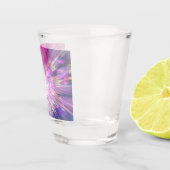 Verre A Shot Graphique énergétique abstrait néon rose et bleu (Droite)