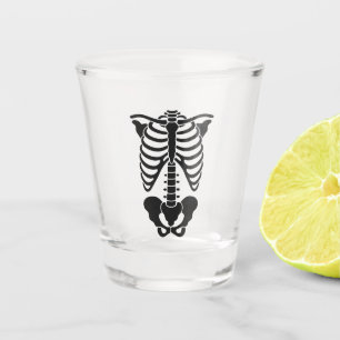 Verre A Shot Graphisme de cage thoracique de squelette anatomiq