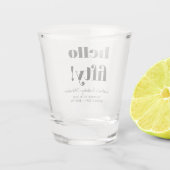 Verre A Shot Gras noir et blanc moderne 50e anniversaire Person (Dos)