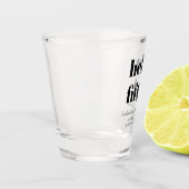 Verre A Shot Gras noir et blanc moderne 50e anniversaire Person (Gauche)