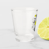 Verre A Shot Gravure jaune nénuphars (Gauche)