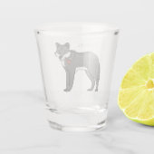 Verre A Shot Gray wolf with pipe cartoon (Dos)