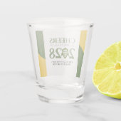 Verre A Shot Green Gold School College Diplôme universitaire (Dos)