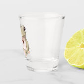 Verre A Shot Grenouille verte dessinée à la main (Droite)