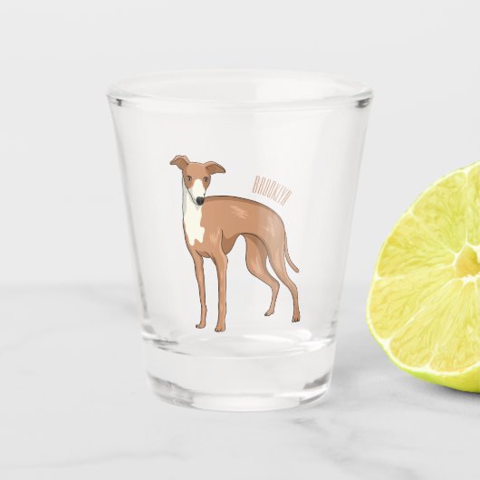 Verre A Shot Greyhound dog (Devant)