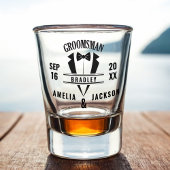 Verre A Shot Groomsman Custom Tuxedo Mariage Faveur Tachée verr