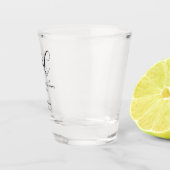 Verre A Shot Groomsman Gift Monogram Initials Wedding Minimal (Droite)