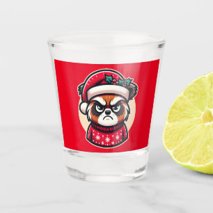 Verre A Shot Grumpy Christmas Chat - Ambiance festive amusante