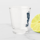 Verre à shot Guadeloupe – Motif papillon et ancres (Gauche)