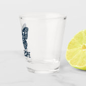 Verre à shot Guadeloupe – Motif papillon et ancres (Droite)