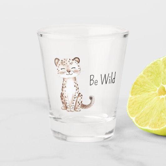 Verre A Shot Guépard Sauvage (Devant)