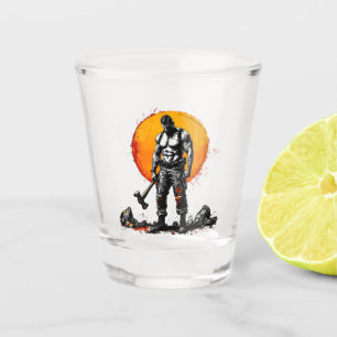 Verre A Shot guerrier barbare médiéval imaginaire hummeVerre de