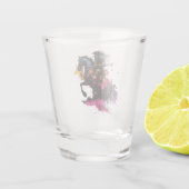Verre A Shot Guerrier équitation cheval en aquarelle (Dos)