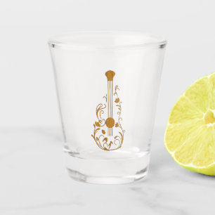 Verre A Shot Guitare en bois défilé