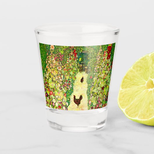 Verre A Shot Gustav Klimt Garden with Chickens (Devant)