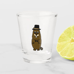 Verre A Shot Habille Groundhog