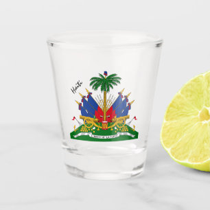Verre A Shot Haïti & Armoiries haïtiennes, drapeau / parti