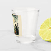 Verre A Shot Halloween/Automne/Automne/citrouille/chat (Droite)