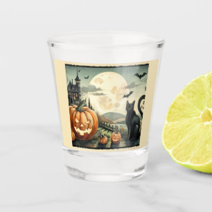 Verre A Shot Halloween/Automne/Automne/citrouille/chat