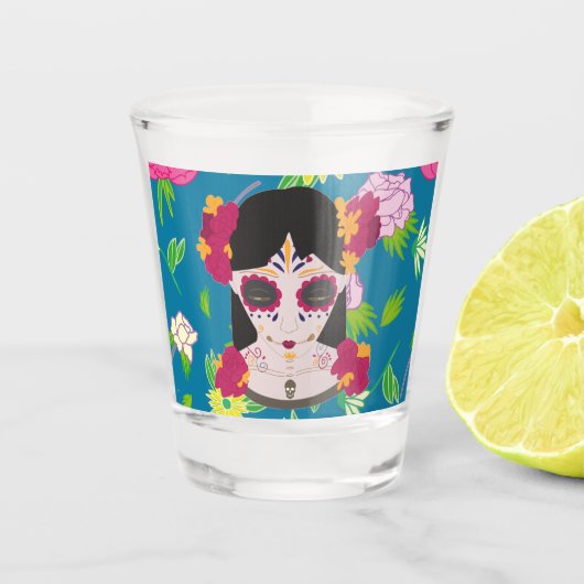 Verre A Shot Halloween Catrina (Devant)