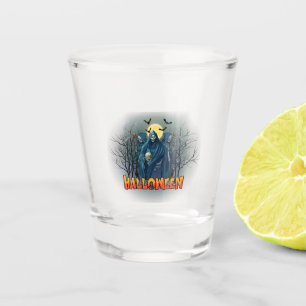 Verre A Shot Halloween de nuit squelette effrayant, Mon humeur 