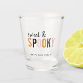 Verre A Shot Halloween doux et Éffrayant (Devant)